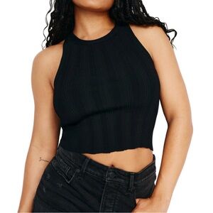 Good American Ribbed Crop Tank